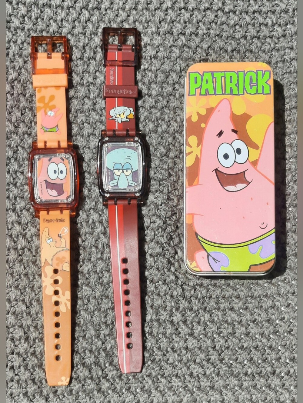 2004 Spongebob Squarepants 'Patrick' & 'Squidward' Collectible Wristwatches